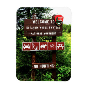Katahdin Woods and Waters Entrance Sign Magnet