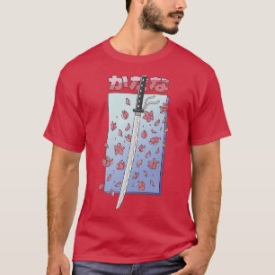 Katana Japanese Style Cherry Blossom Sakura Japan  T-Shirt