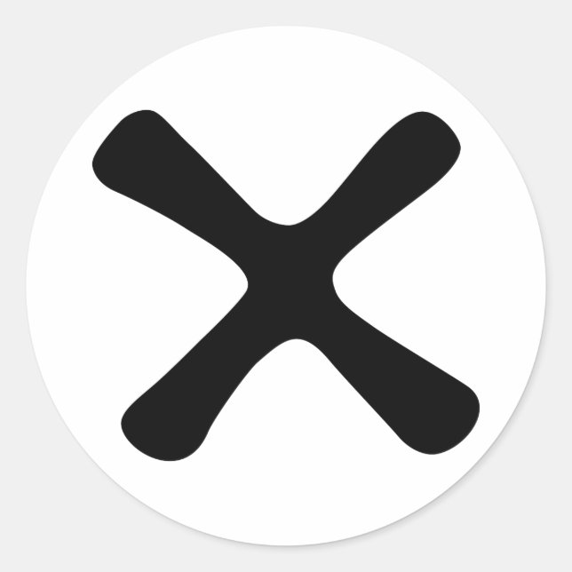 katanga cross currency symbol money handa congo co classic round sticker (Front)