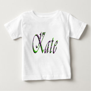 "Kate" Floral Lavender Kate Name, Baby T-Shirt