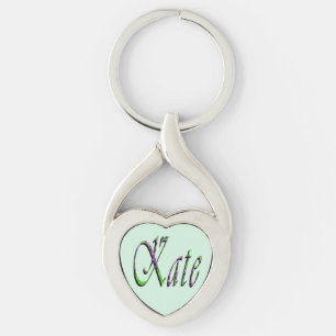 "Kate" Floral Lavender Kate Name, Key Ring