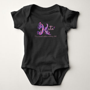 Kate girls name & meaning K monogram baby romper Baby Bodysuit