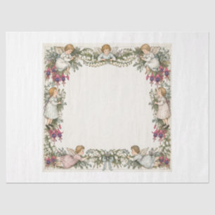Kate Greenaway Angels Fuchsia Garland Decoupage Tissue Paper