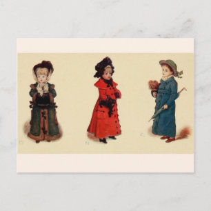 Kate Greenaway: Christmas Holiday Postcard