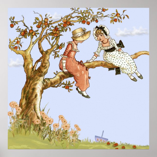 Kate Greenaway, Girls in an Apple Tree, Remake Poster (Front)