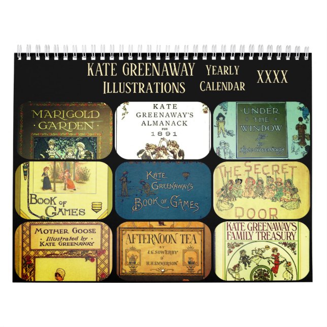 Kate Greenaway Illustrations Personalise Year |  Calendar (Cover)