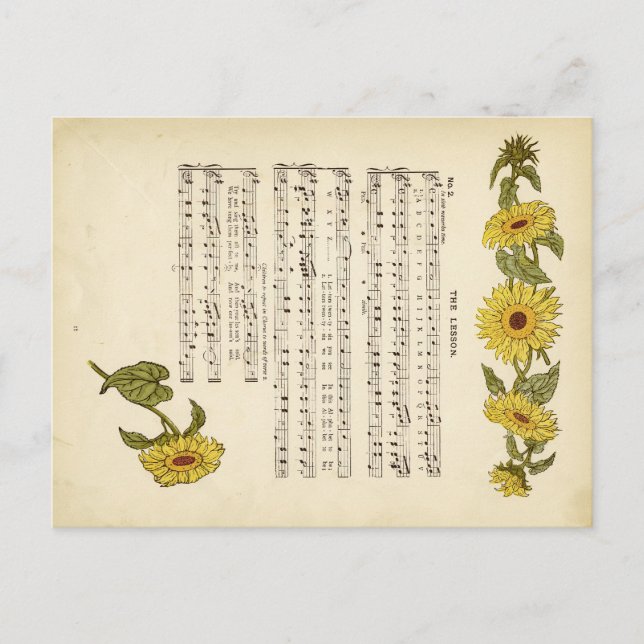 Kate greenaway Music Postcard (Front)