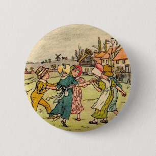 Kate Greenaway Ring Around the Rosey 6 Cm Round Badge