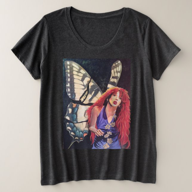 Kate is a butterfly. Katerfly. Plus Size T-Shirt (Design Front)