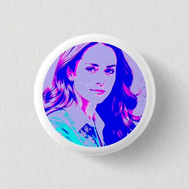 kate middleton create your own photo  3 cm round badge (Front)