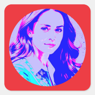 kate middleton create your own photo square sticker