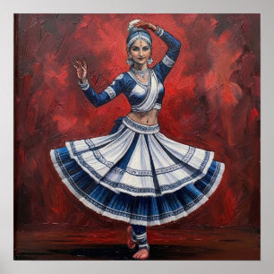 Kathak Dancer Mudra  Poster