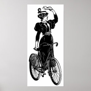 Katherine, a Vintage Cyclist Poster