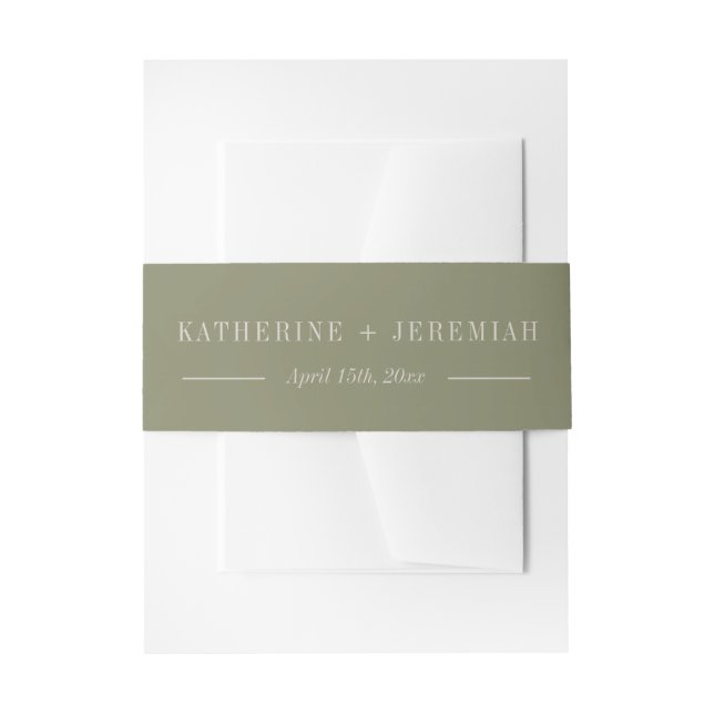 Katherine | Curated Colours | Wedding Invitation Belly Band (Front Example)
