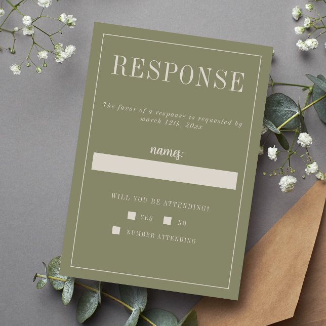 Katherine | Curated Colours | Wedding RSVP Card (Creator Uploaded)