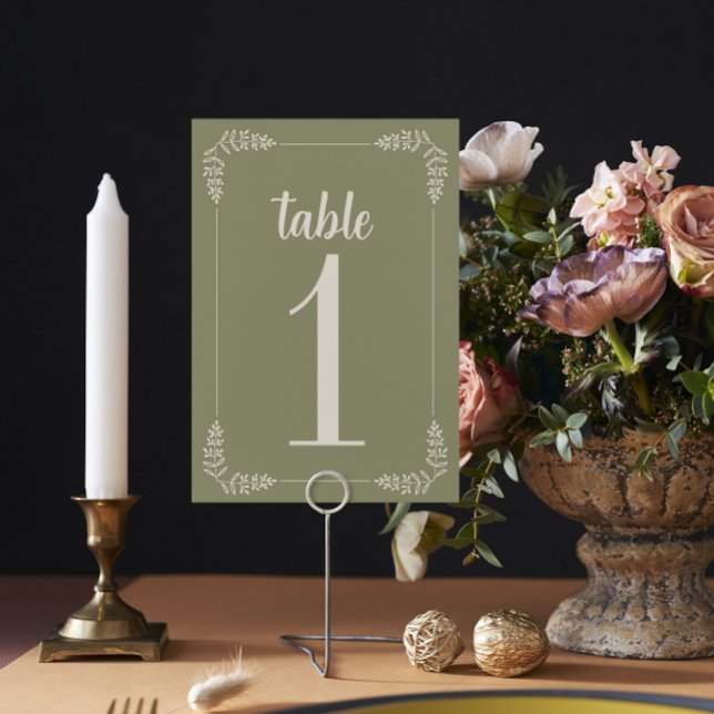 Katherine Frame | Curated Colours | Wedding Table Number (Creator Uploaded)