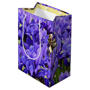 Katherine Hodgkin Irises Purple Spring Floral Medium Gift Bag