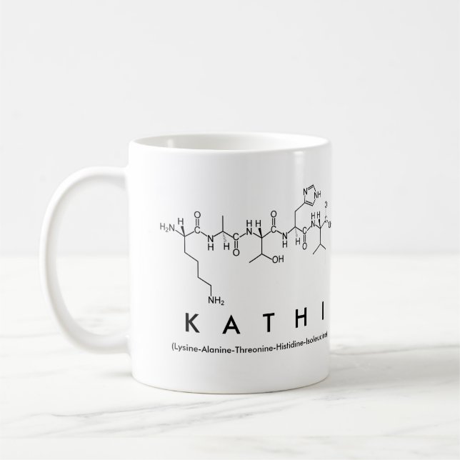 Kathi peptide name mug (Left)