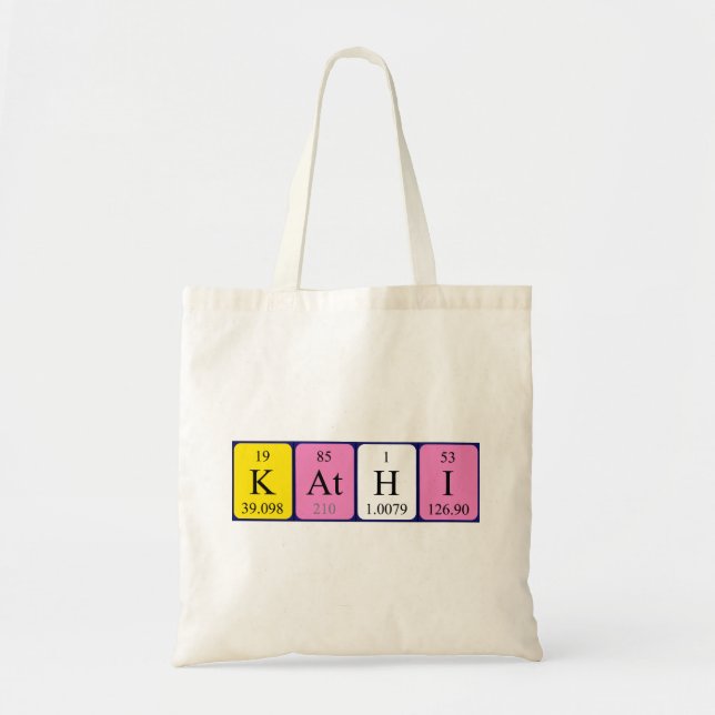 Kathi periodic table name tote bag (Front)