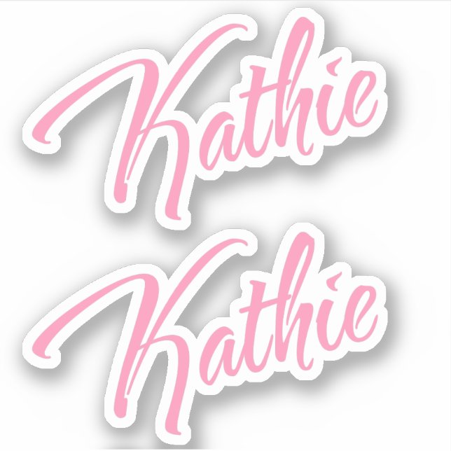 Kathie pink name x2 Vinyl (Front)
