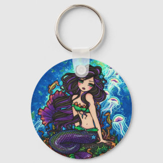 "Kathleen" Mermaid and Jellyfish Keychain
