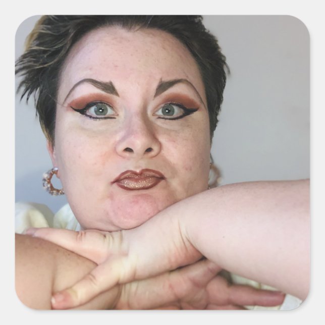 Kathleen Roberts Square Stickers (Front)