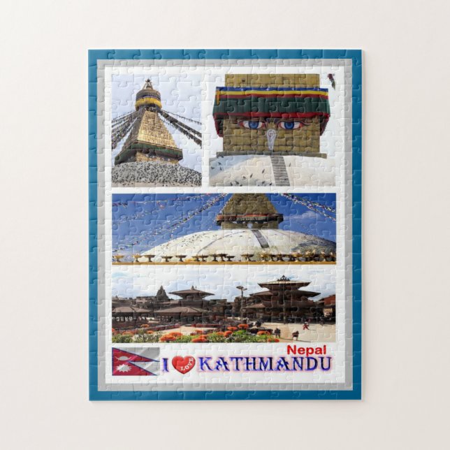 Kathmandu - I Love - Nepal - Jigsaw Puzzle (Vertical)