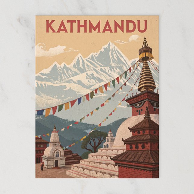 Kathmandu Mountains and Prayer Flags Postcard (Creator Uploaded)