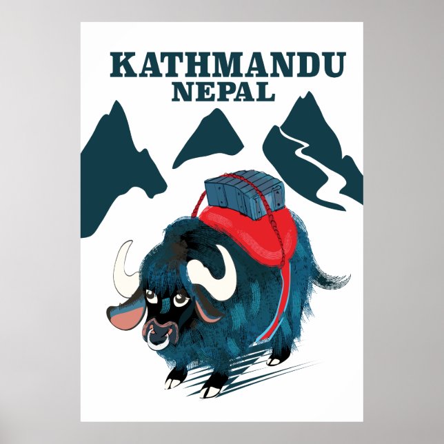 Kathmandu Nepal Travel poster (Front)
