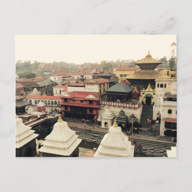 Kathmandu, Rooftops, Temple Nepal Postcard (Front)