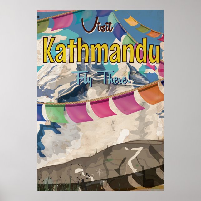Kathmandu Vintage Travel poster (Front)