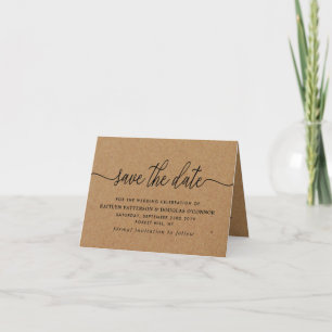 Kathy Dixon Rustic Kraft Simple Script STD Card