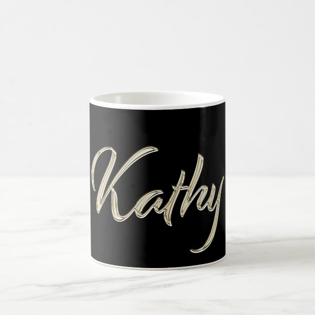 Kathy white Handwriting Tasse Kaffeetasse Coffee Mug (Center)