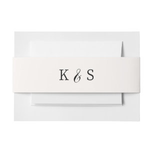 Katie Collection Monogrammed Wedding Invitation Belly Band
