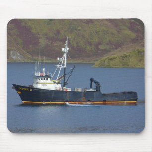 Katie K, Crab Boat in Dutch Harbour, Alaska Mouse Pad