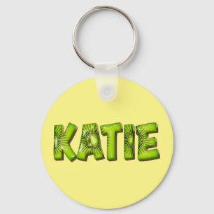 Katie Name Kiwi Design Keychain