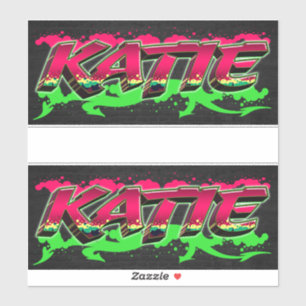 Katie Vorname Name Graffiti Aufkleber Sticker