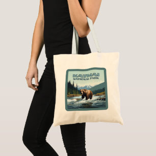 Katmai National Park Alaska Bear Brooks River Tote Bag