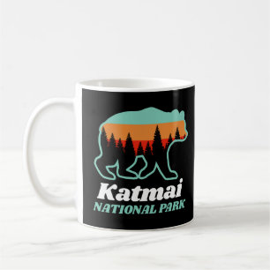 Katmai National Park Alaska Bear Retro Gift Coffee Mug