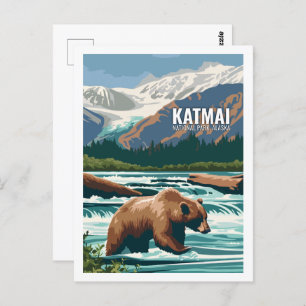 Katmai National Park Alaska USA Postcard
