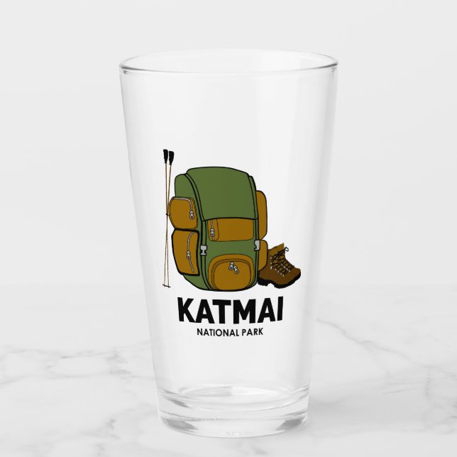 Katmai National Park Backpack Glass (Front)