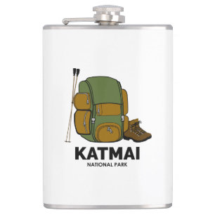 Katmai National Park Backpack Hip Flask