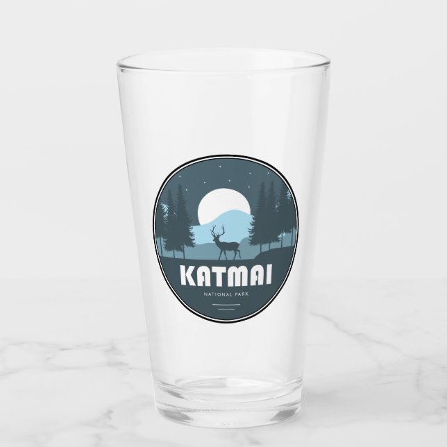 Katmai National Park Deer Glass (Front)