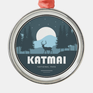 Katmai National Park Deer Metal Tree Decoration