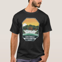 Katmai National Park Grizzly Bears Retro Emblem