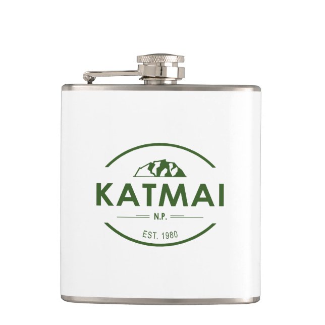 Katmai National Park Hip Flask (Front)