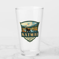 Katmai National Park Illustration Retro Badge