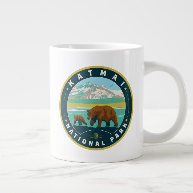 Katmai National Park Large Coffee Mug (Right)