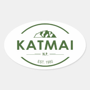 Katmai National Park Oval Sticker