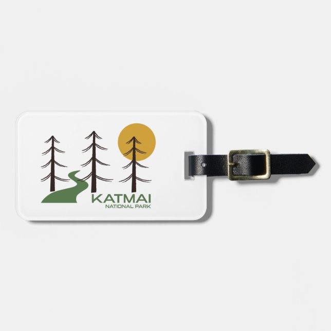 Katmai National Park Trail Luggage Tag (Front Horizontal)